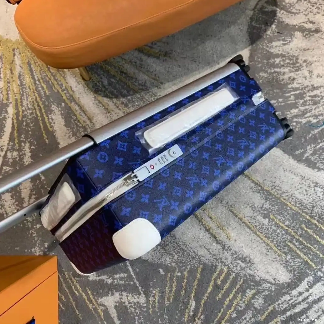 CUSTOM MONOGRAM SUITCASE 55 37L BLUE HORIZON 0526
